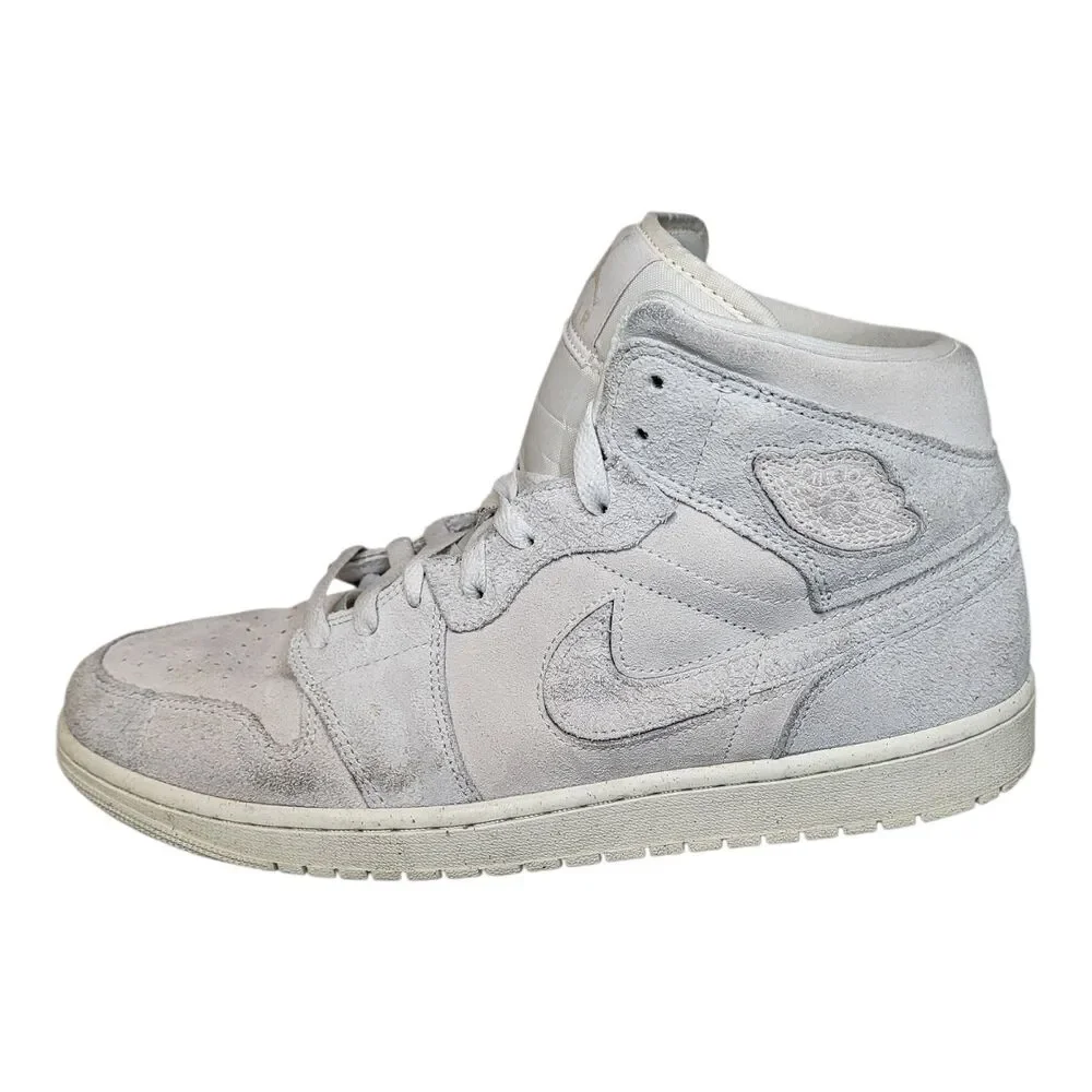 Nike Air Jordan Retro 1 Mid Se Craft Pale Ivory Sail FQ3224-100 Men Size 12-Box